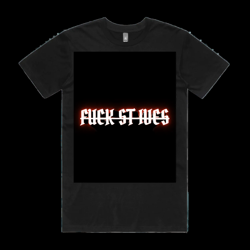 Black front flat lay